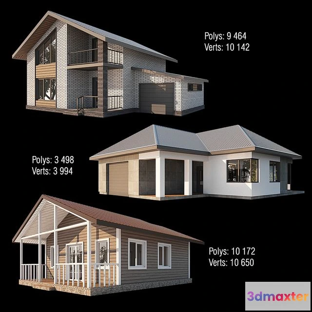 1563251 - House cottage street building 3D Max