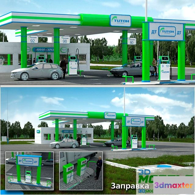 1563341 - Petrol Station Titan 3D Max