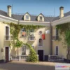 1565094 - Yard building facade house 3D Max