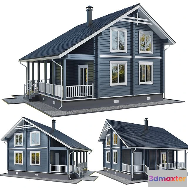 1566536 - Log cottage 3D Max