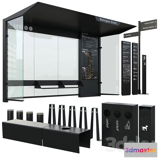 1567728 - Street Elements for exterior 3D Max