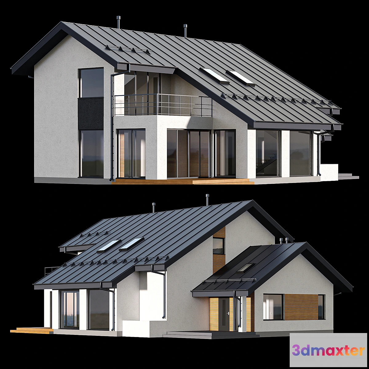 777029 - Two-storey cottage with click seam roof