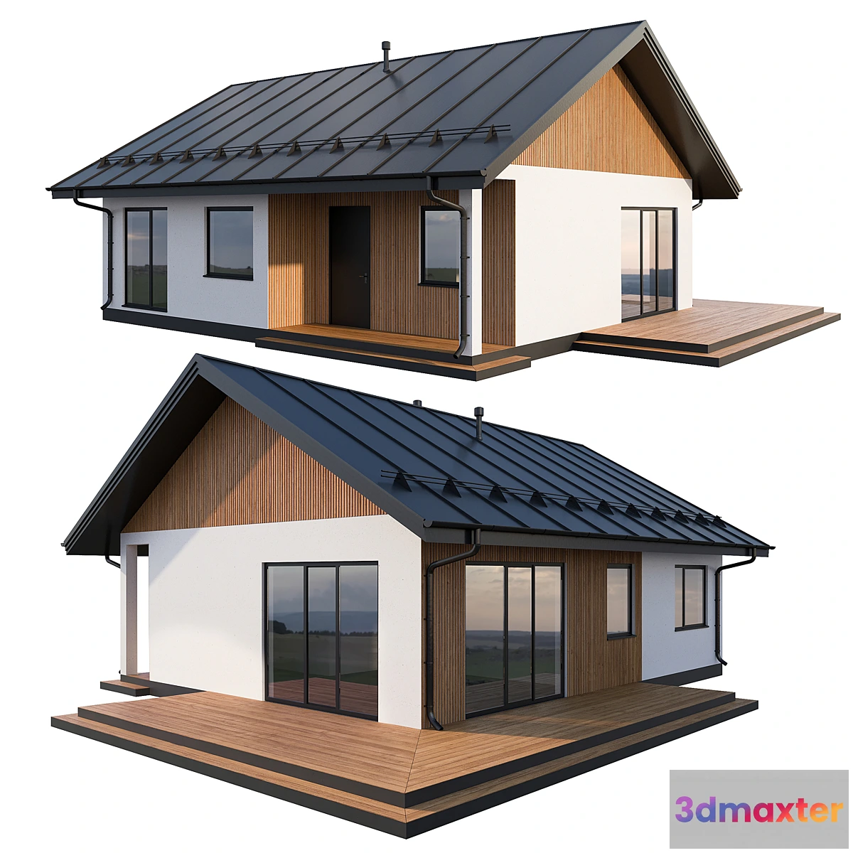 787802 - Modern cottage with click seam roof