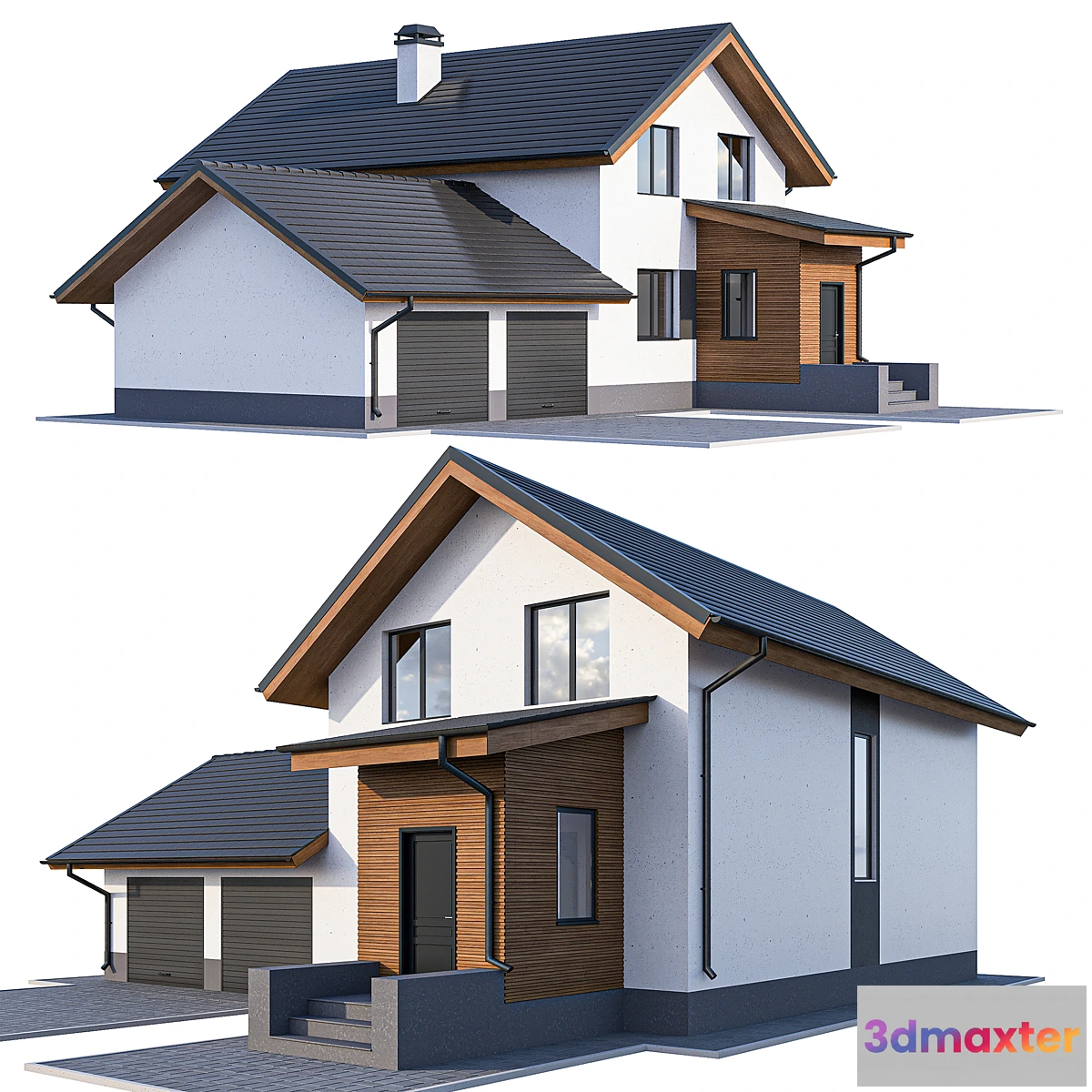 787808 - Two-storey cottage with a garage and a vestibule