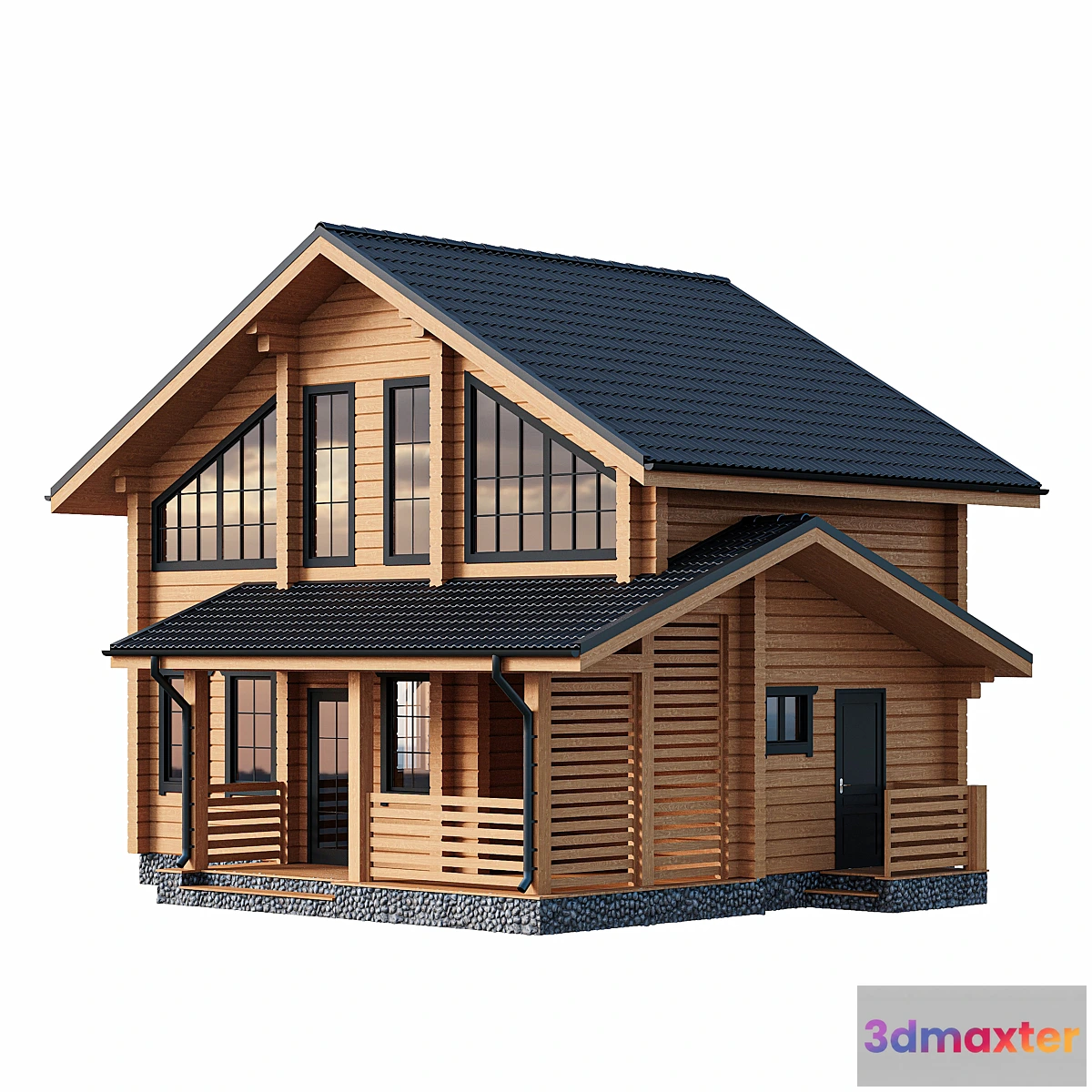 787822 - Two-storey wooden house with a porch