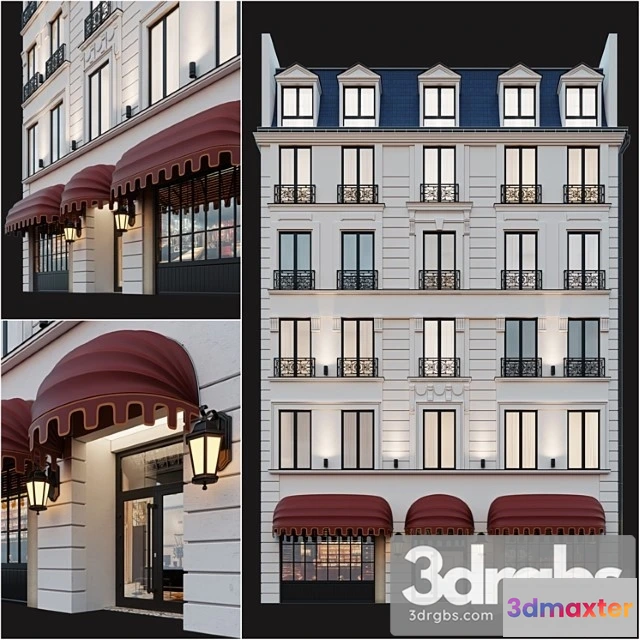 905170 - Building Classic Hotel Facade