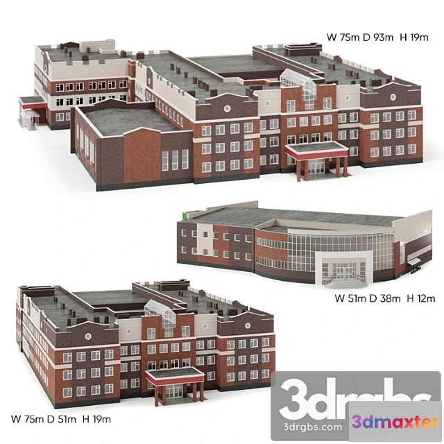 905296 - Building School With A Swimming Pool