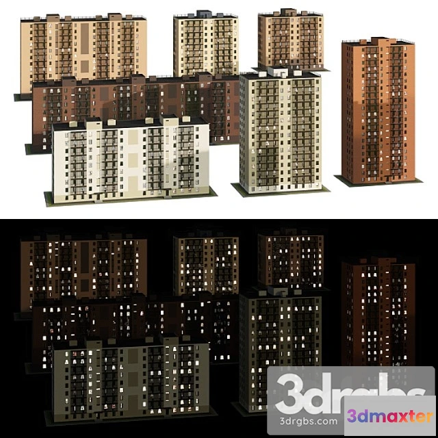 905306 - Building Set Of Multi Storey Houses 2