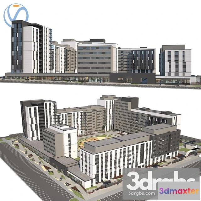 905626 - Neighborhood Building Multi Apartment Residential Building h 2