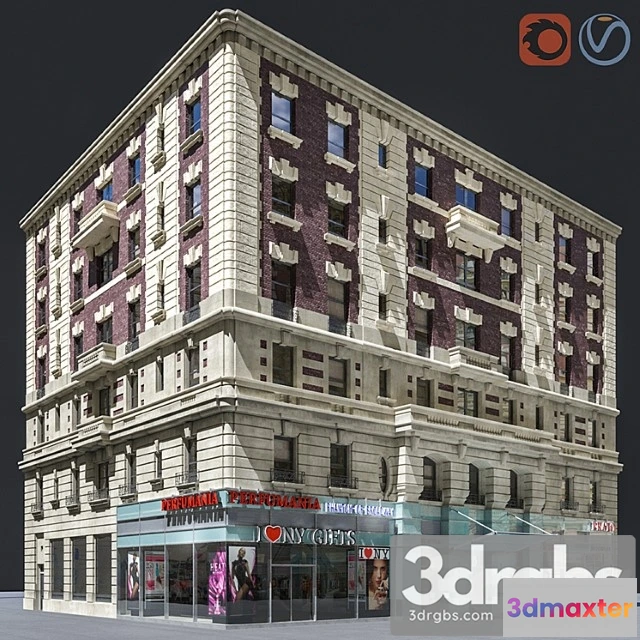 905770 - The Corner Facade Of The Old Building On Manhattan 1