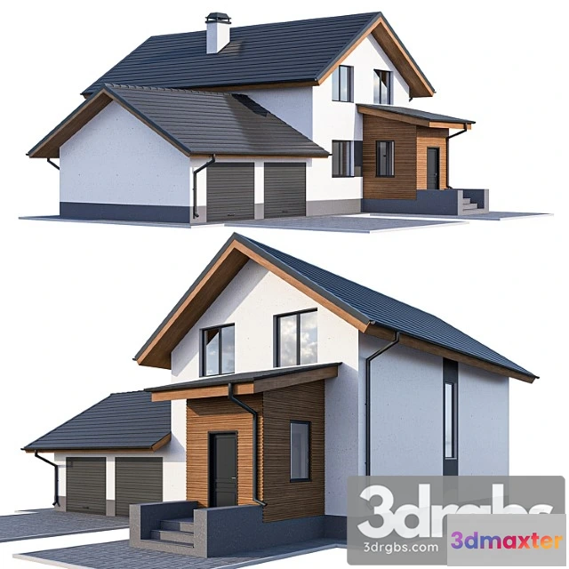 905786 - Two-storey cottage with a garage and a vestibule