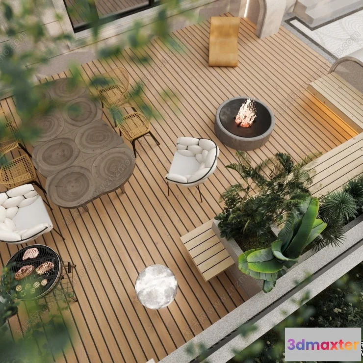 1358196 - Garden 3D Models - Architecture Decor 3D - 282 3D Max