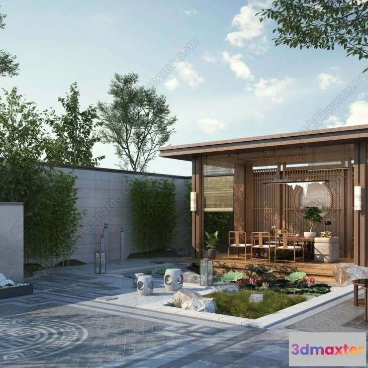 1358722 - Garden 3D Models - Architecture Decor 3D - 290 3D Max