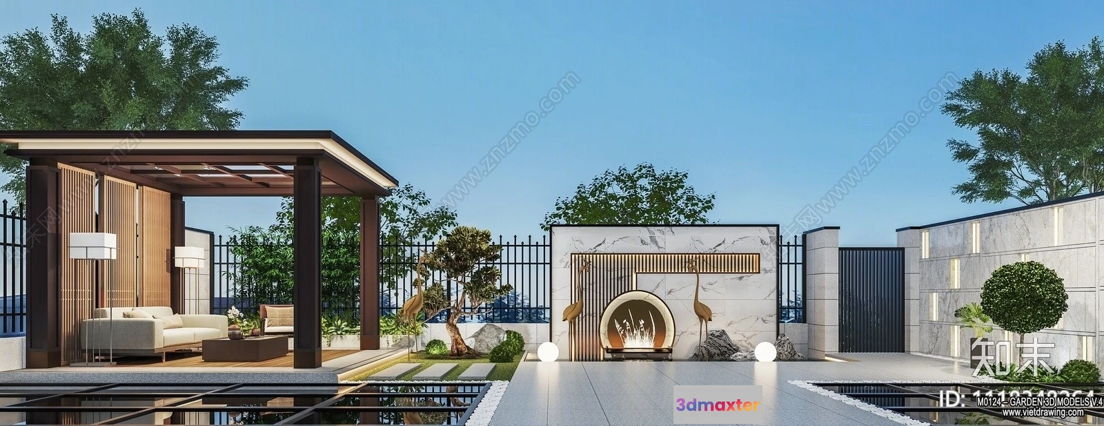 1358920 - Garden 3D Models - Architecture Decor 3D - 293 3D Max