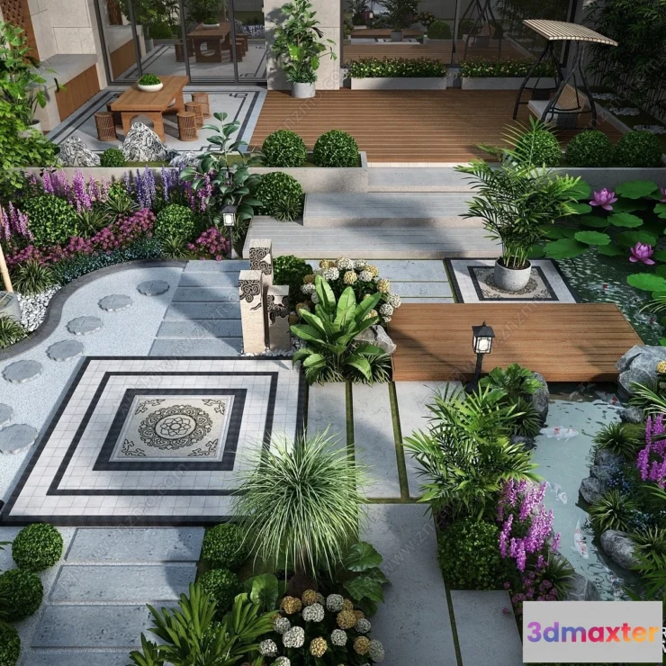 1359983 - Garden 3D Models - Architecture Decor 3D - 309 3D Max
