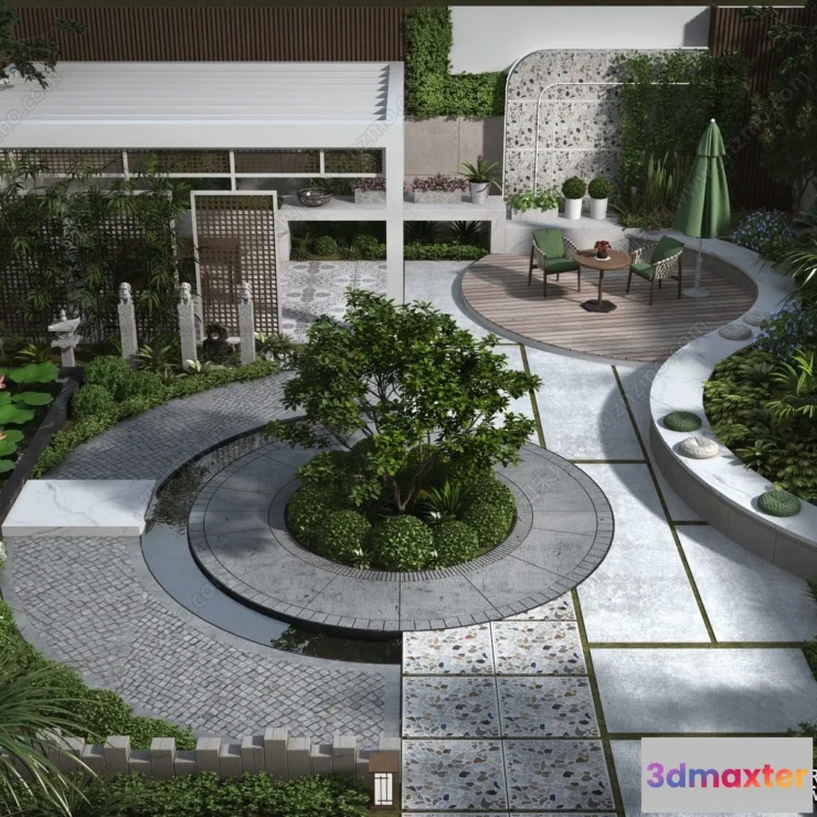 1361464 - Garden 3D Models - Architecture Decor 3D - 331 3D Max