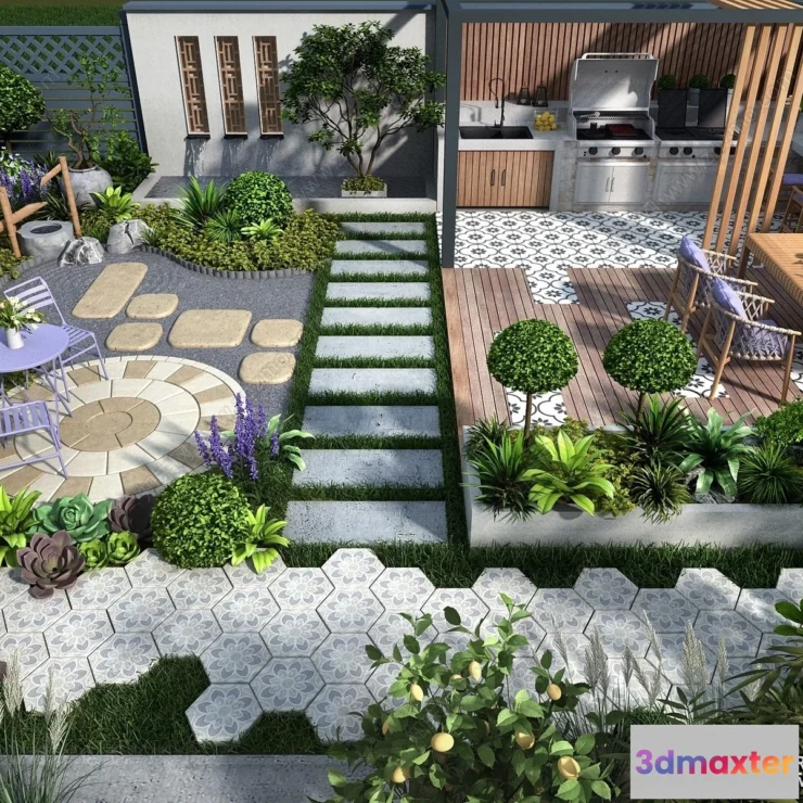 1361892 - Garden 3D Models - Architecture Decor 3D - 337 3D Max