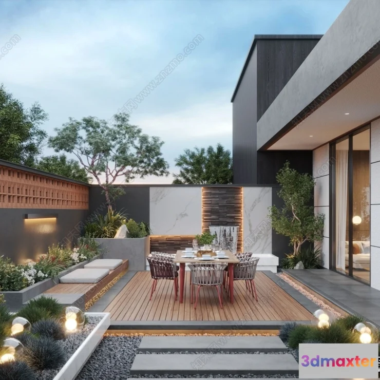 1362833 - Garden 3D Models - Architecture Decor 3D - 351 3D Max