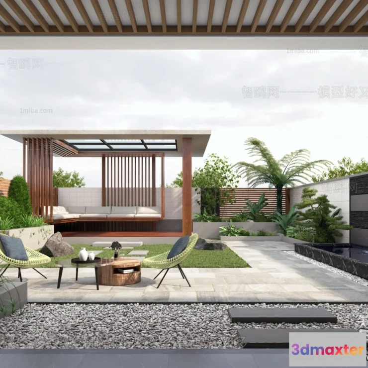 1363422 - Garden 3D Models - Architecture Decor 3D - 360 3D Max