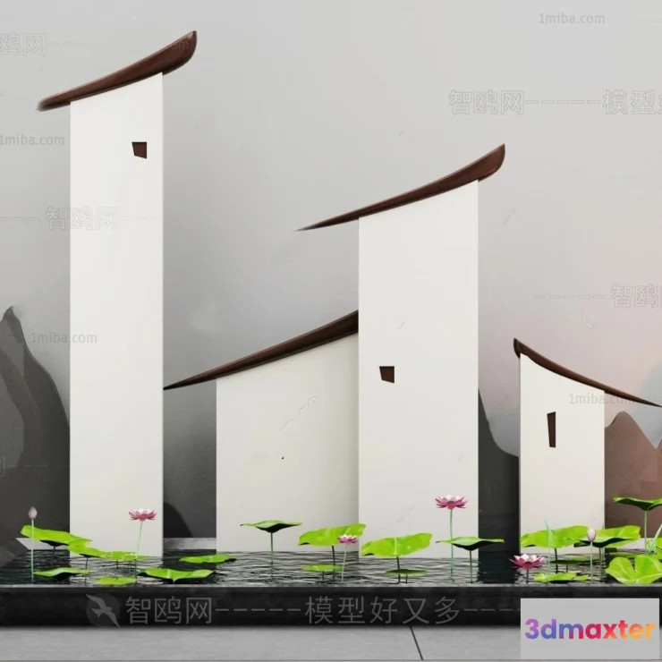 1377471 - Garden 3D Models - Architecture Decor 3D - 068 3D Max