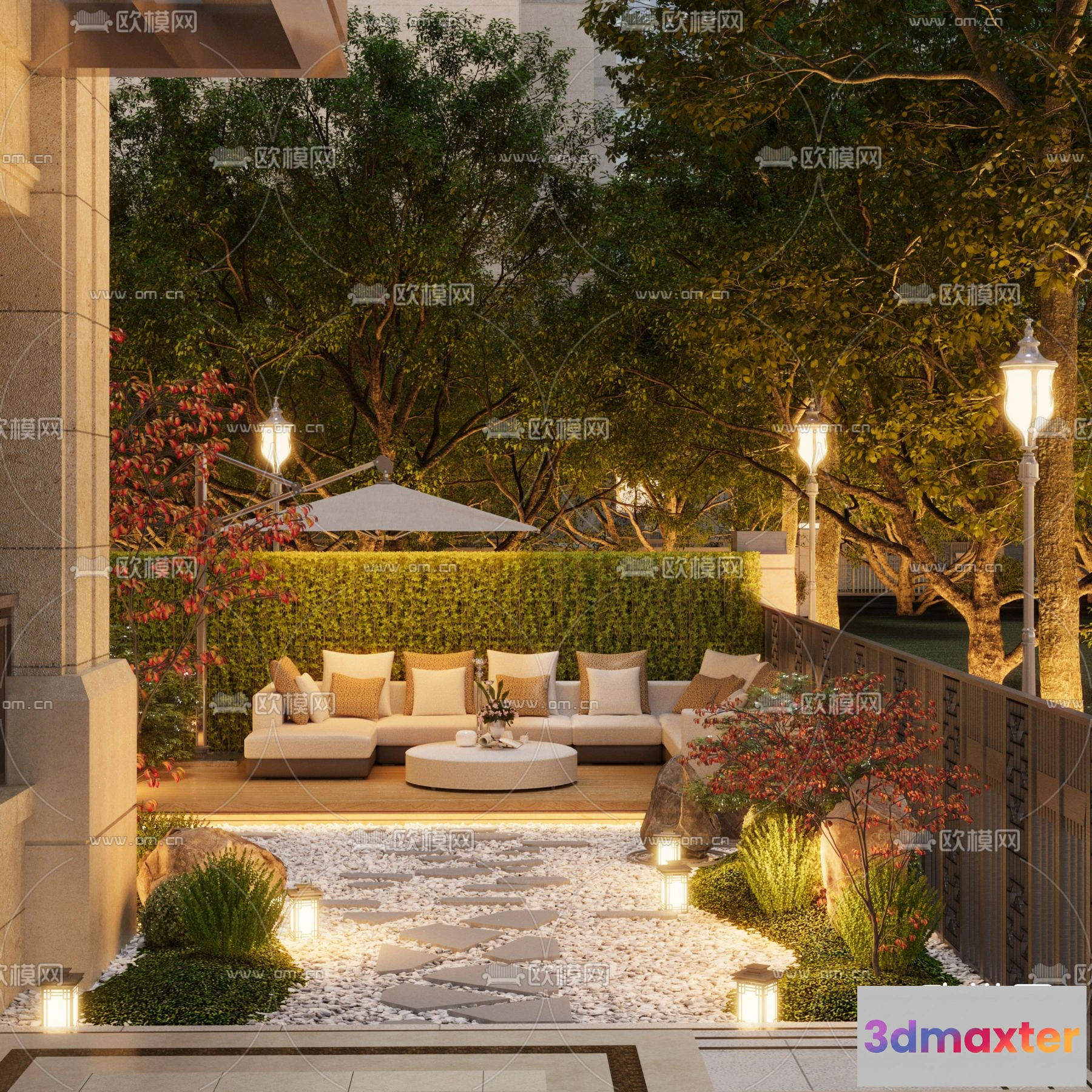 1377594 - Garden - 3D Exterior Scene - 055 3D Max