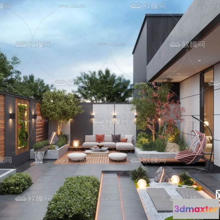 1377991 - Garden - 3D Exterior Scene - 061 3D Max