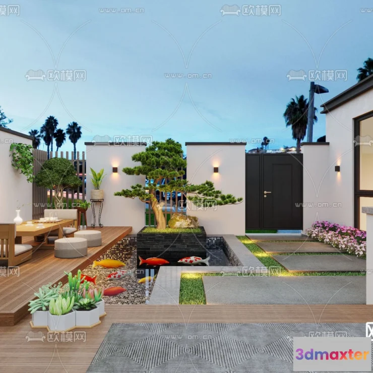 1381891 - Garden - 3D Exterior Scene - 121 3D Max