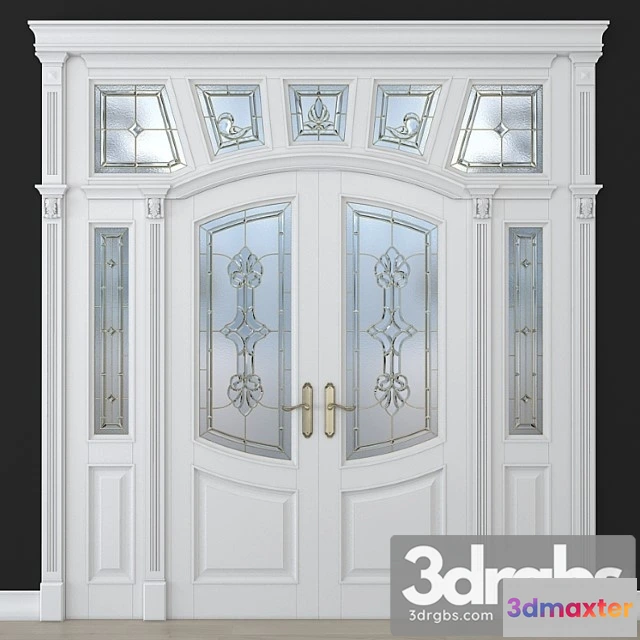 1002714 - A door with a stained glass window 2