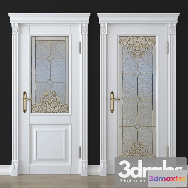 1002716 - A door with a stained glass window