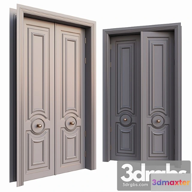 1002780 - Ave classic gray door with rounded ornament