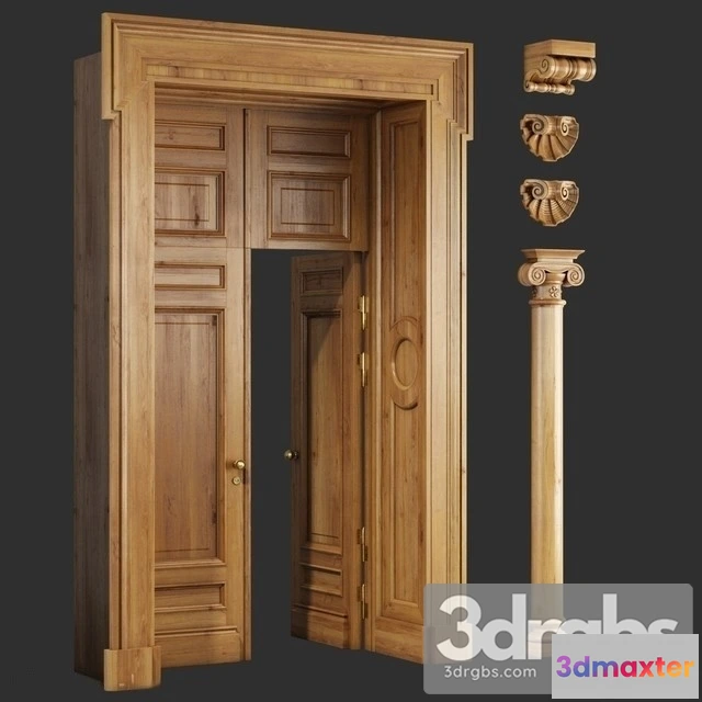 1002944 - Classic Wooden Doors Carved Elements