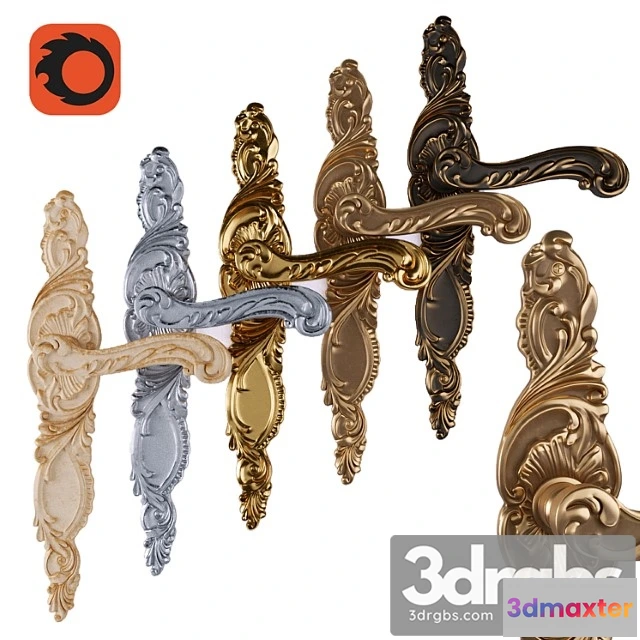 1003080 - Door Handle Groel Rosso 8045 1