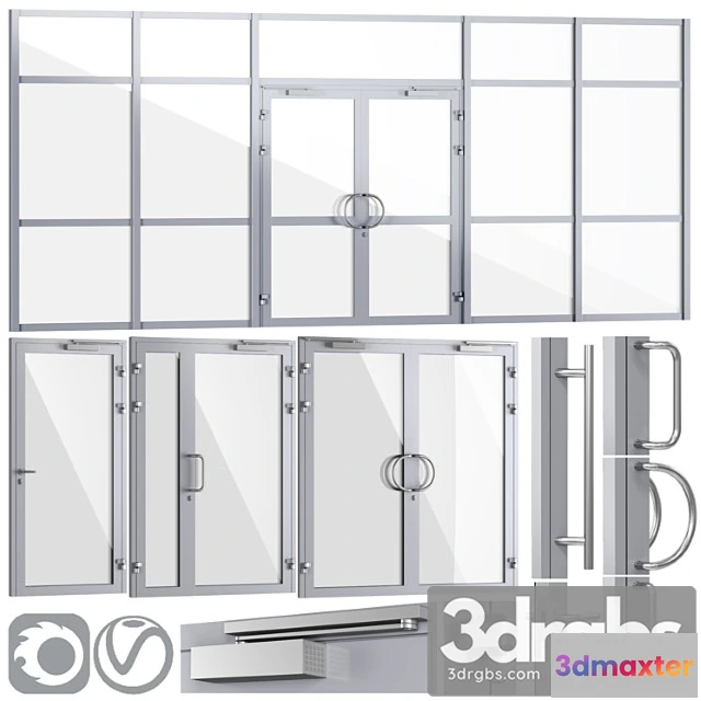 1003624 - Glass Fire Doors And Partitions Handles Set 1
