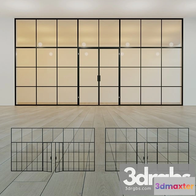 1003666 - Glass partition. a door. 17