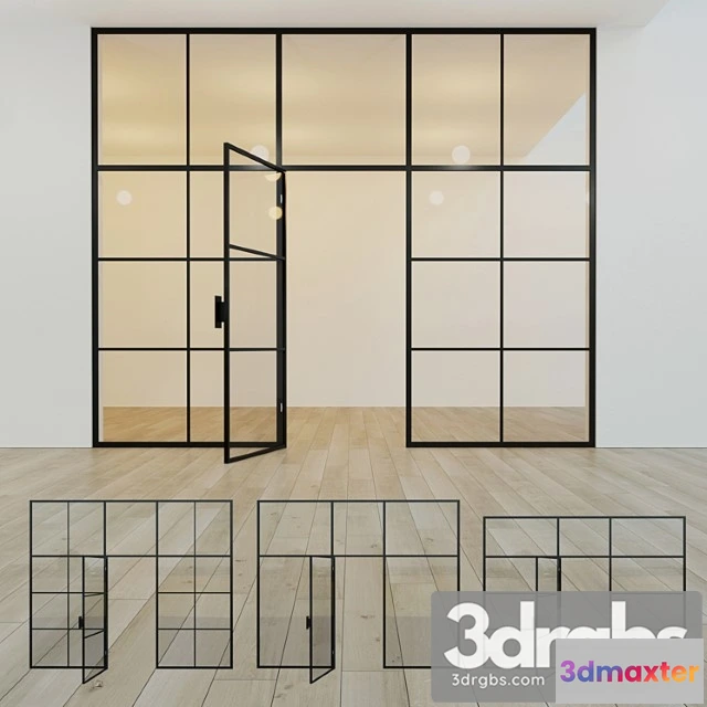 1003670 - Glass partition. a door. ten