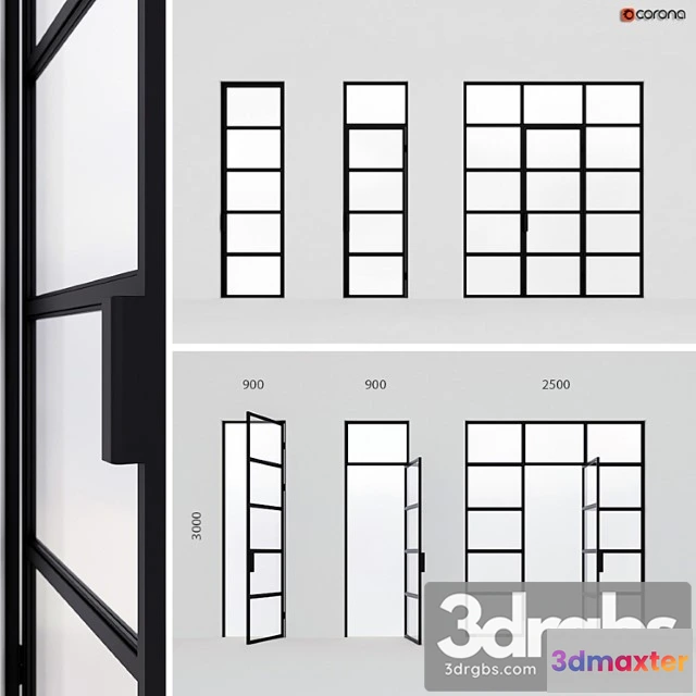 1003850 - Metal doors in loft style
