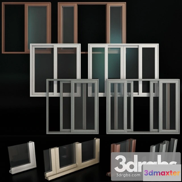 1004102 - Sliding Stained Glass Aluminum Doors 2