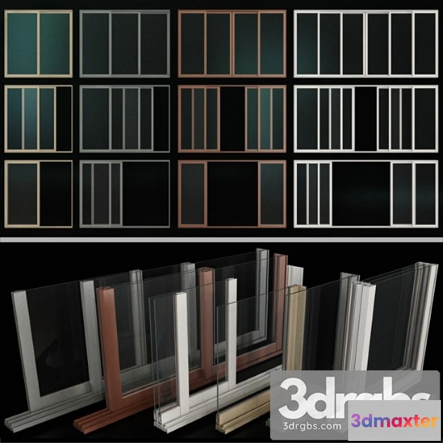 1004110 - Sliding Stained Glass Aluminum Windows