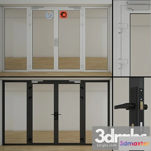 1056670 - Double glass doors