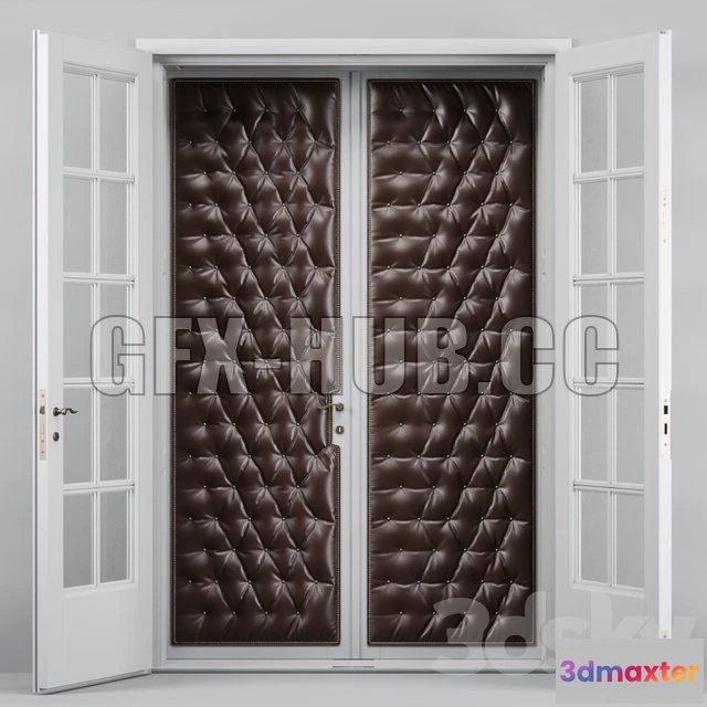 1079472 - Double Leather Tufted Glass Doors - 213029