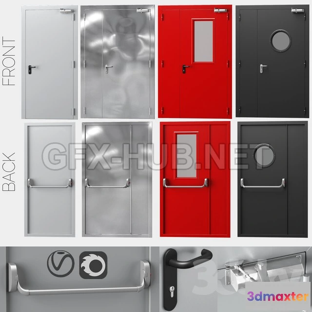 1086434 - Metal fire doors4 colors - 219991