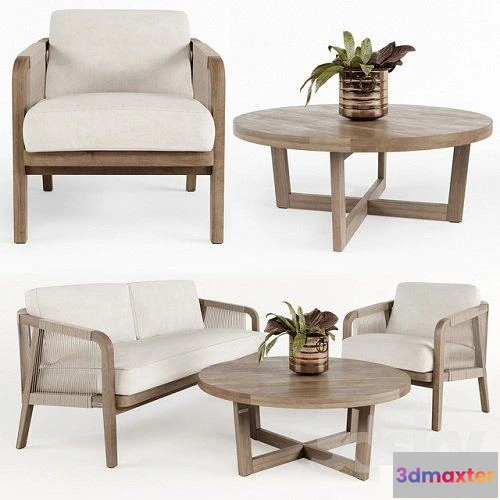 1088370 - Outdoor Furniture w001 3D Model - 221927