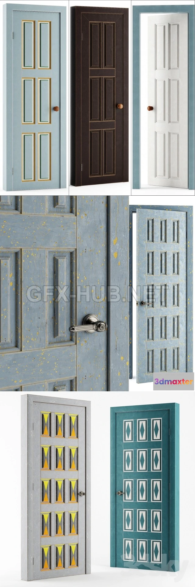 1090126 - Restaurant Chocolate Door Set Set doors Chocolate - 223683