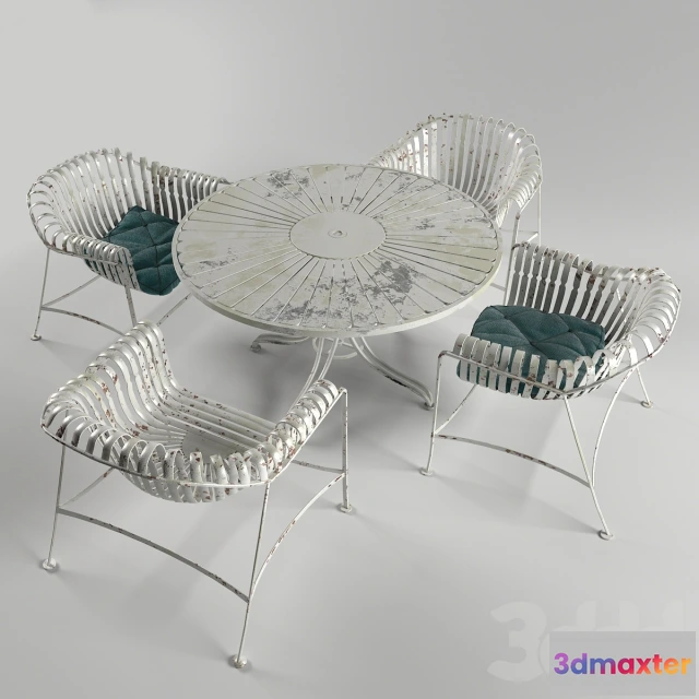 1095488 - Wrought Iron Outdoor Garden Patio Set - 229045