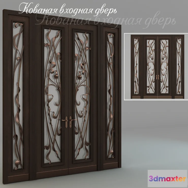 1269239 - Wrought iron front door 3D Max