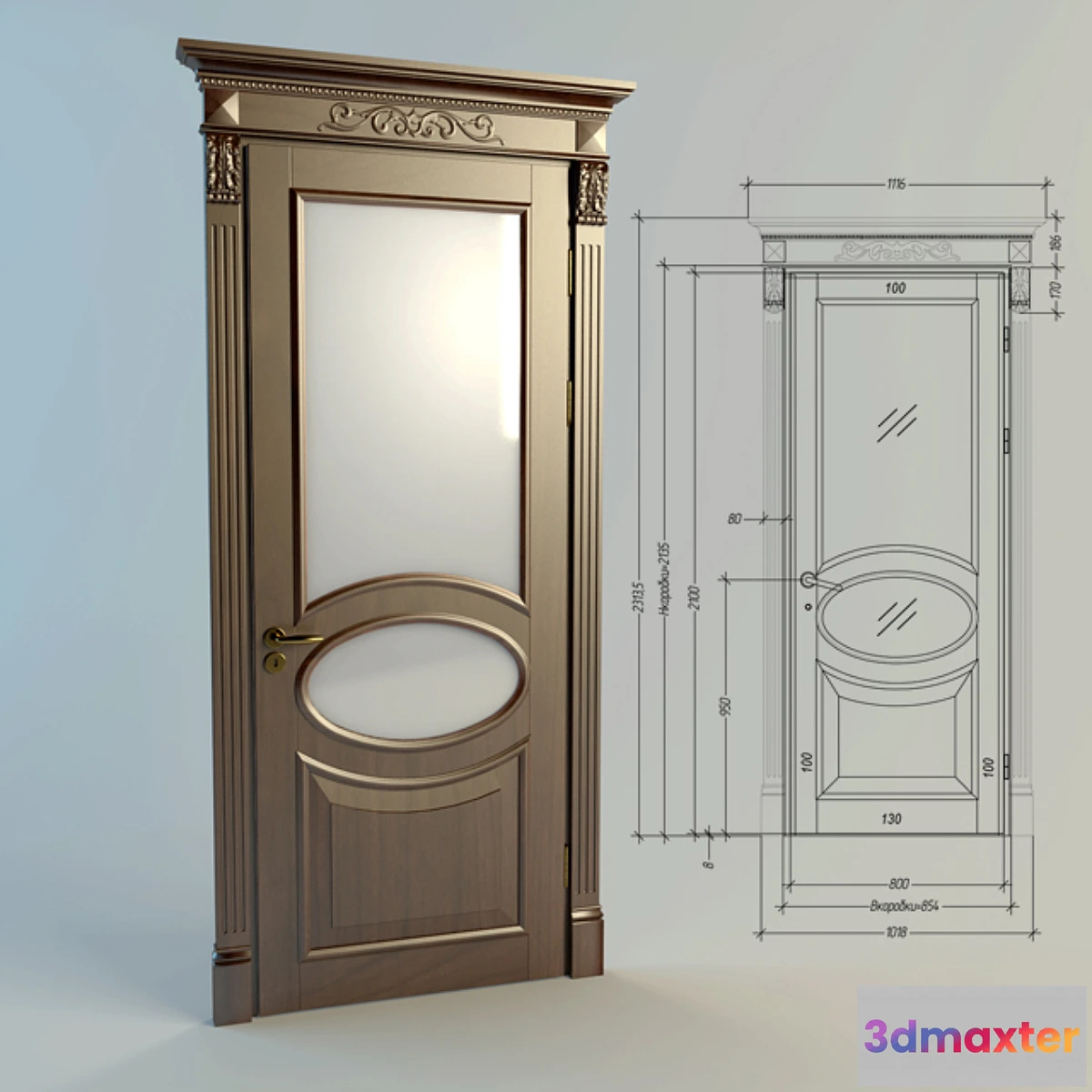 1274236 - Interior door classic 3D Max