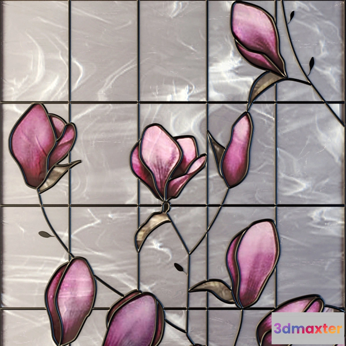 1292487 - Stained glass tyulpyny 3D Max