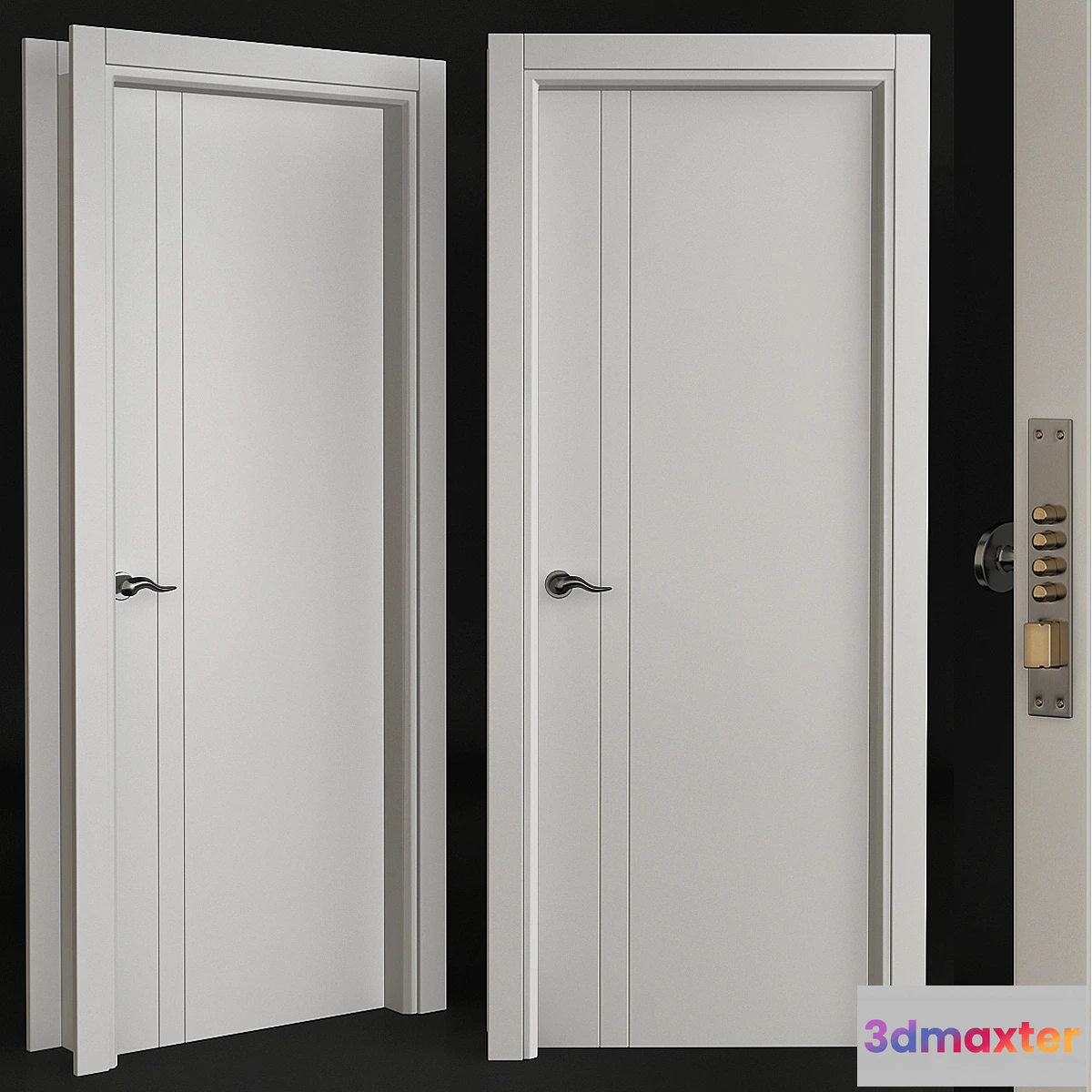 1295161 - Bianco Noble Belldinni Modern Interior Door 3D Max