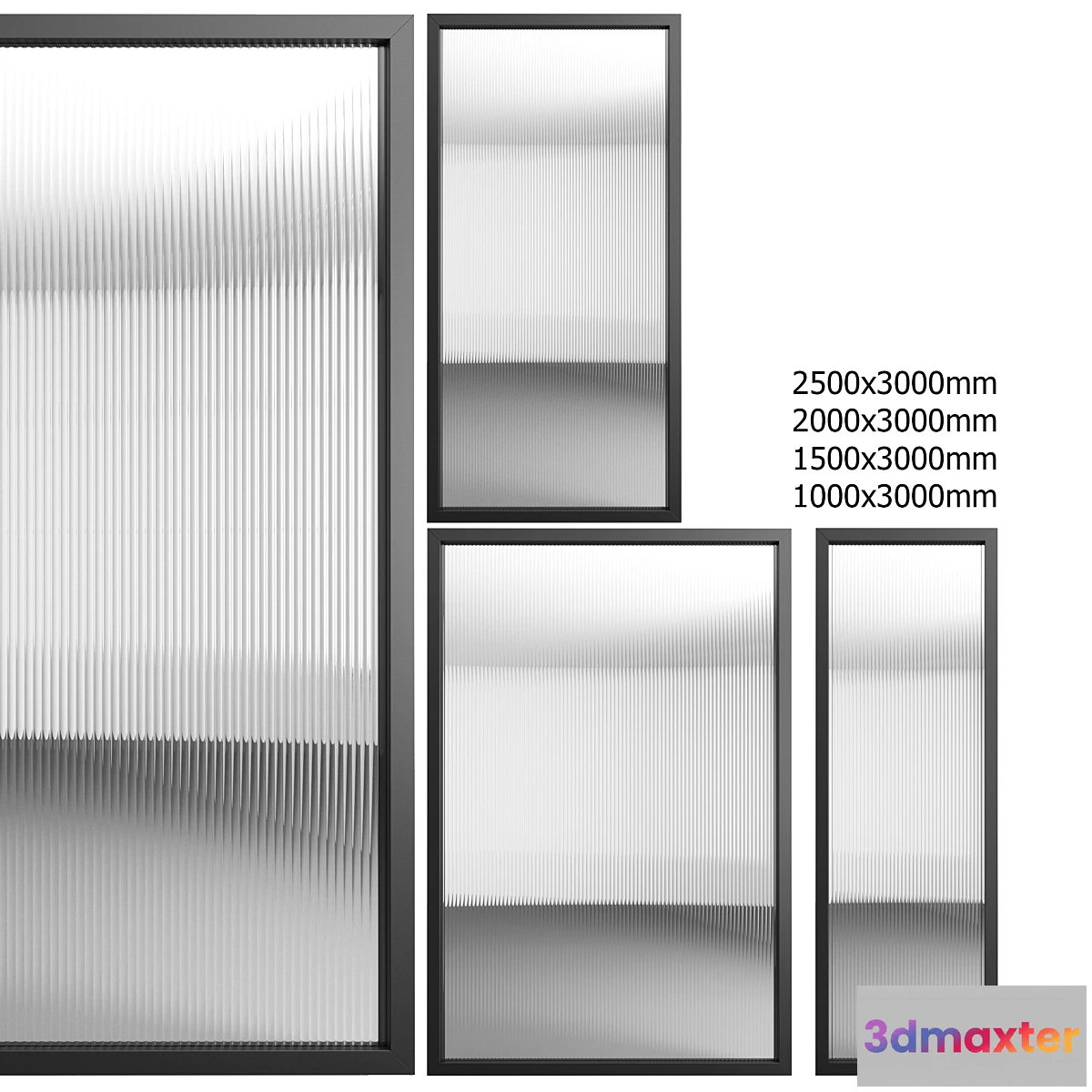 1295864 - Partition with embossed glass No. 1 3D Max