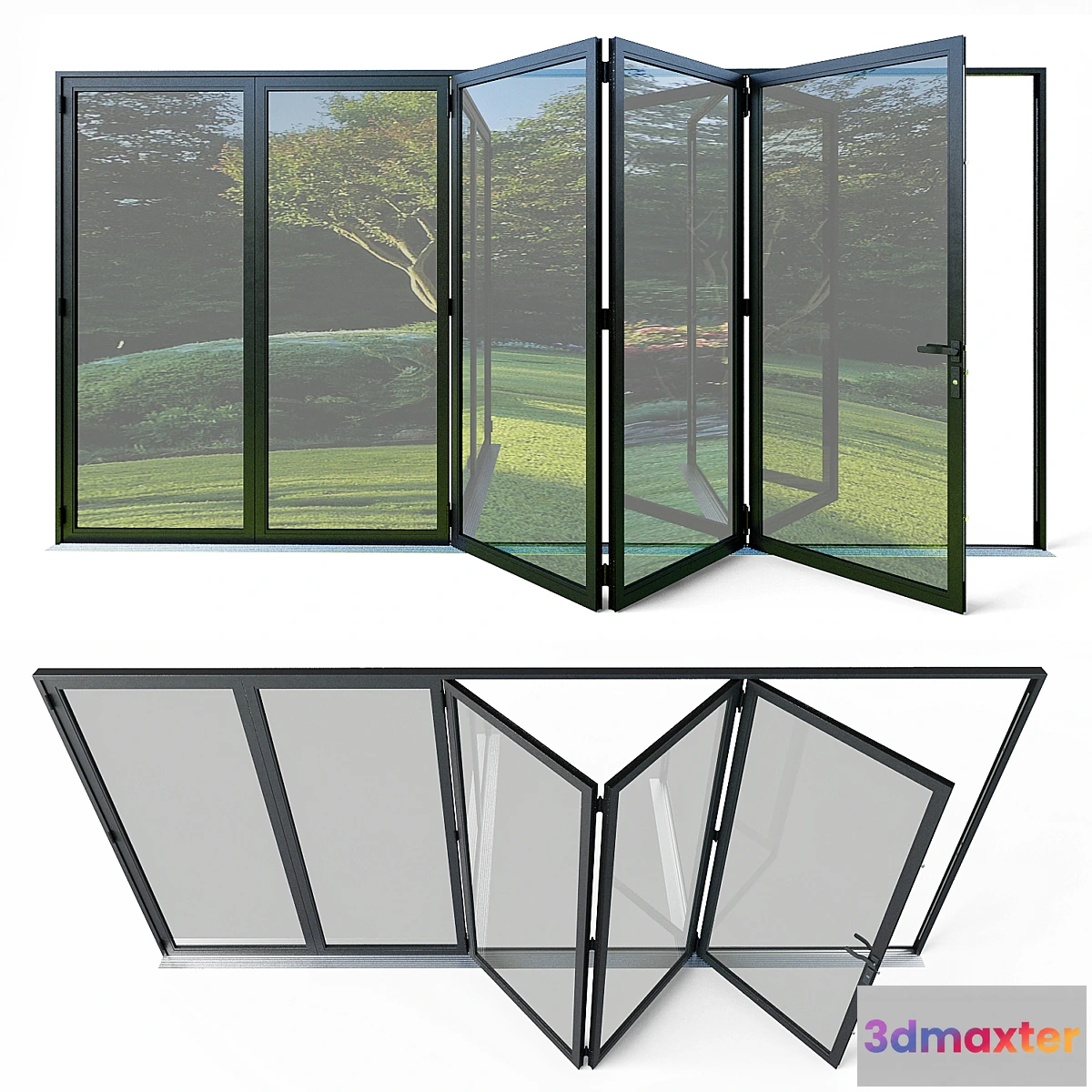 1297552 - Bi folding doors 3D Max